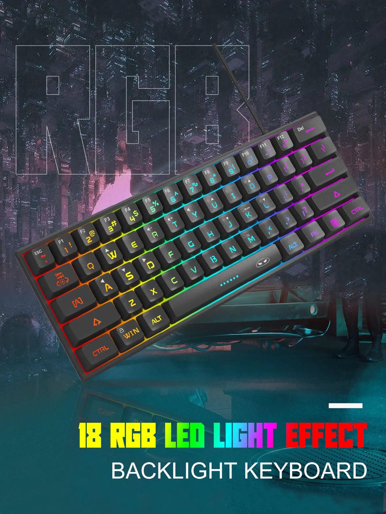 MageGee Mini 60% RGB Gamingtangentbord