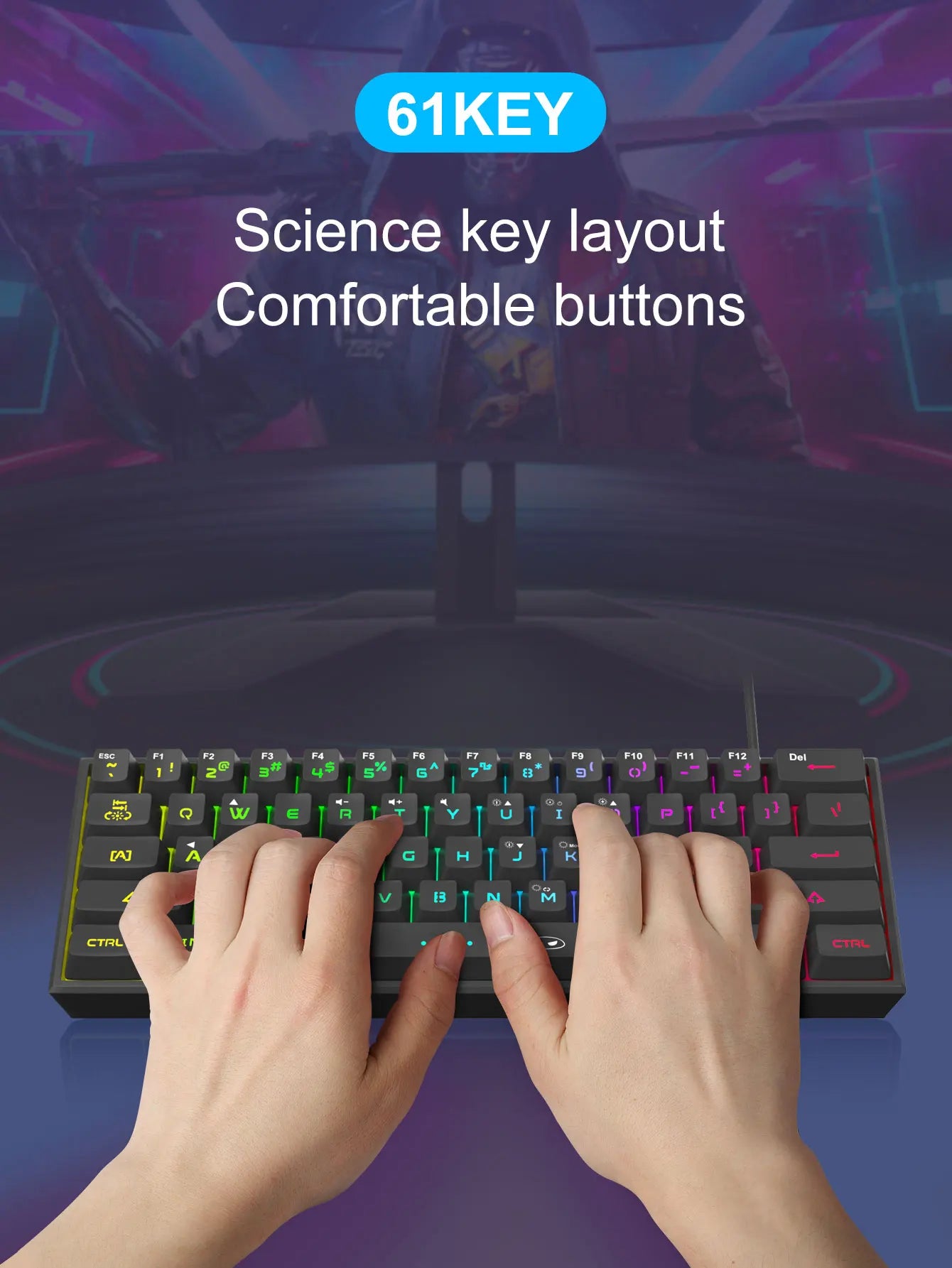 MageGee Mini 60% RGB Gamingtangentbord