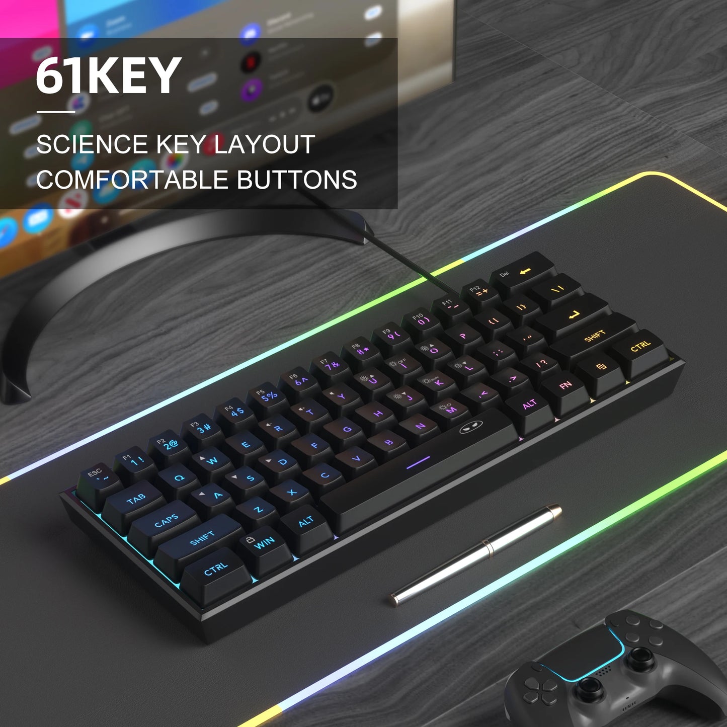 MageGee Mini 60% RGB Gamingtangentbord