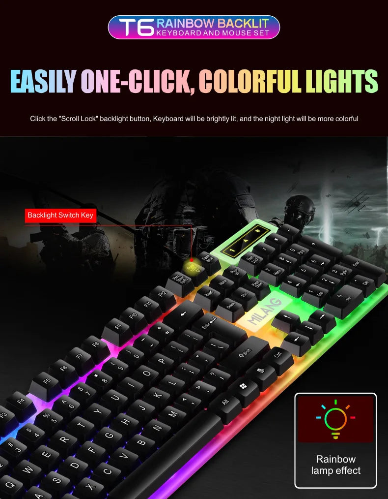 Pro RGB Tangentbord & Mus Set