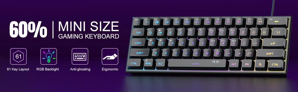 MageGee Mini 60% RGB Gamingtangentbord