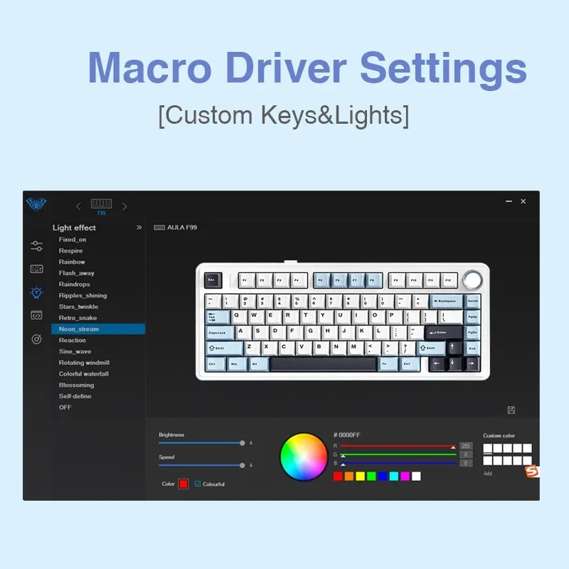 AULA F75 RGB Gaming Keyboard – Trådlös/Bluetooth