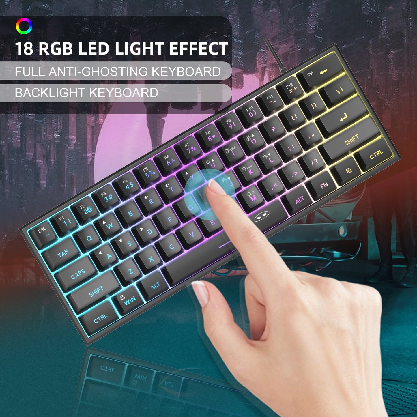 MageGee Mini 60% RGB Gamingtangentbord