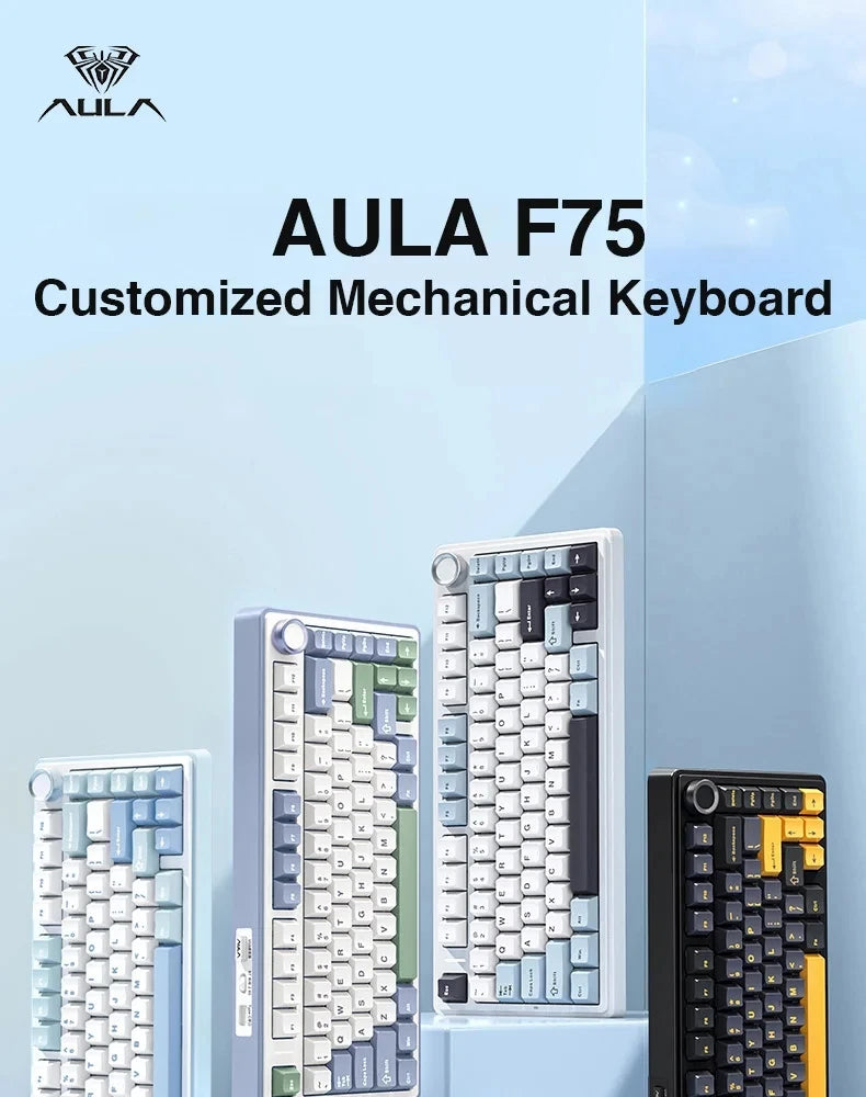 AULA F75 RGB Gaming Keyboard – Trådlös/Bluetooth