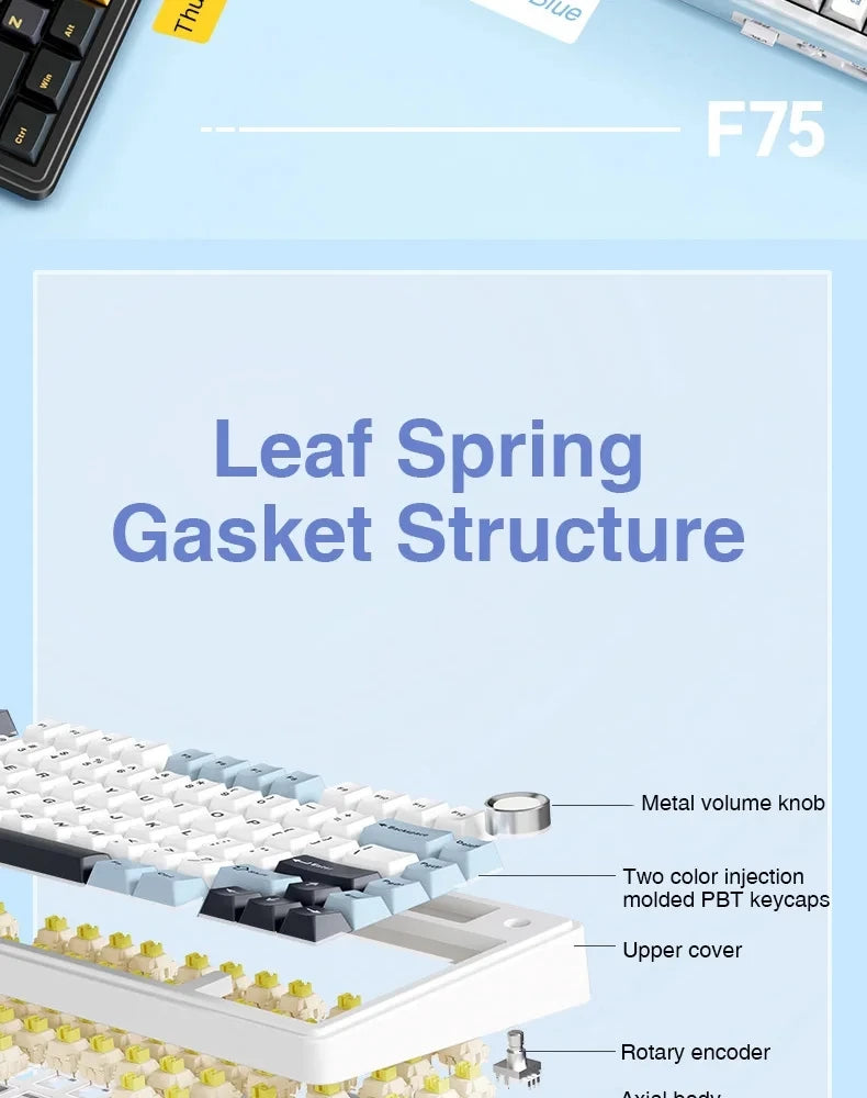 AULA F75 RGB Gaming Keyboard – Trådlös/Bluetooth