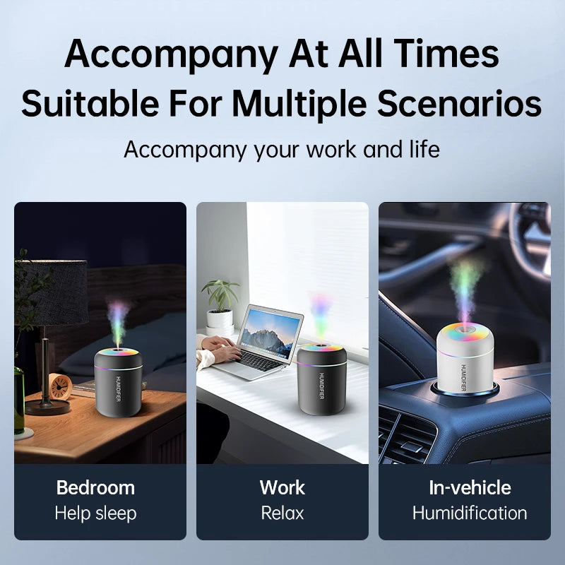 180ML Mini Luftfuktare – USB LED-ljus