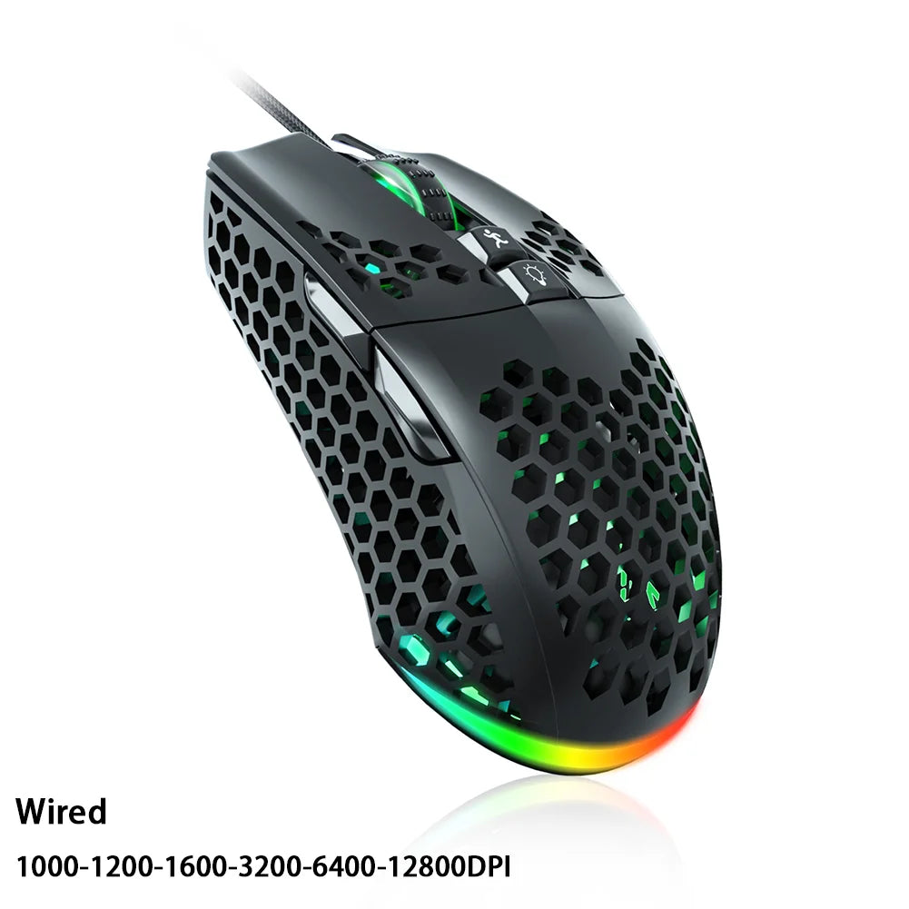 Solakaka UltraLight RGB Gaming Mus - Trådlös