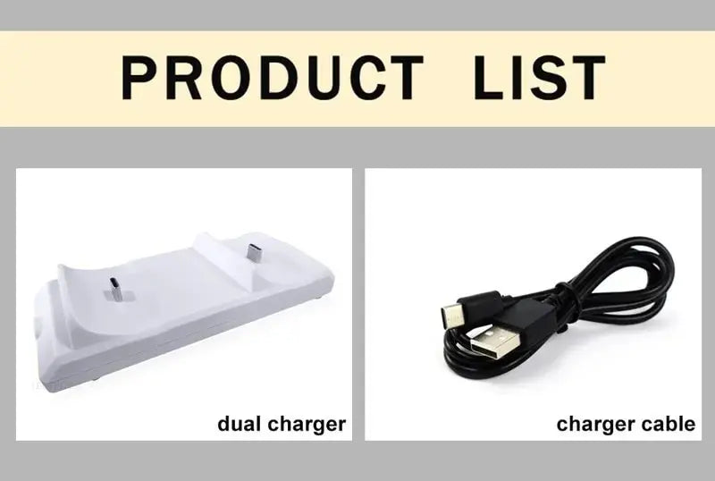PS5 Dual Snabbladdare | USB-C Laddningsdocka för Trådlösa Kontroller